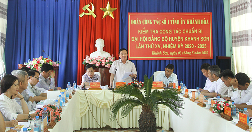 Ông Nguyễn Khắc Định phát biểu chỉ đạo tại buổi kiểm tra.