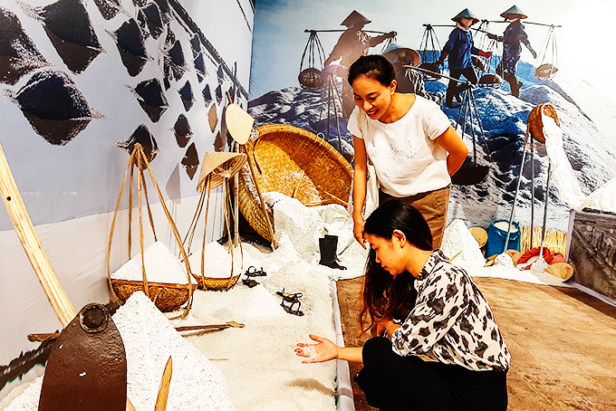 Exhibition section for salt producing industry at Khanh Hoa museum