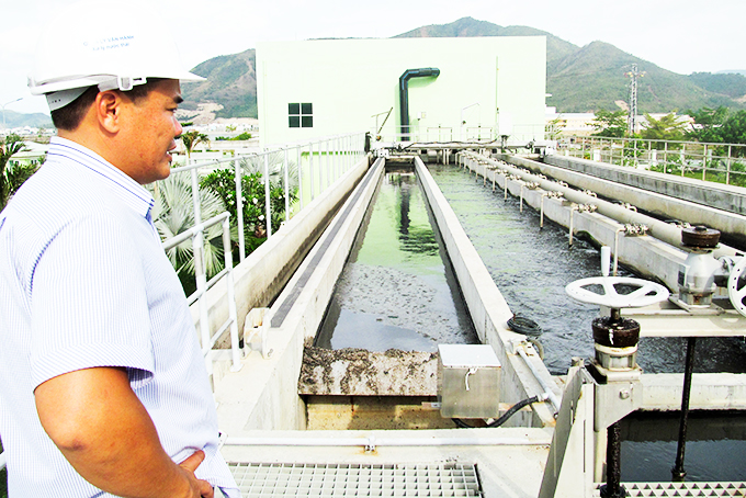 Một góc Nhà máy Xử lý nước thải nam Nha Trang.  