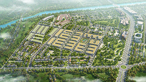 Phối cảnh tổng thể dự án KVG The Capella Nha Trang, được phát triển theo mô hình khu đô thị khép kín đầu tiên tại Nha Trang.