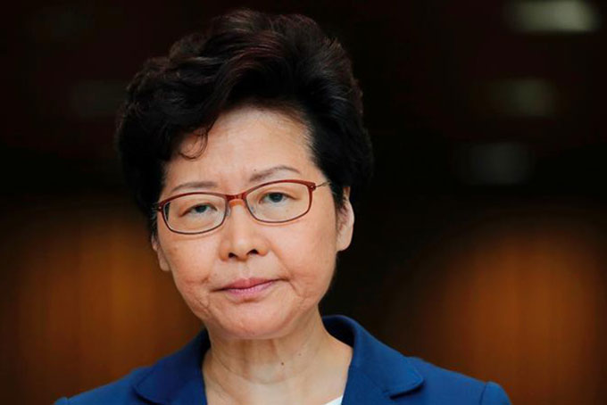 Trưởng đặc khu Hong Kong Lâm Trịnh Nguyệt Nga. Ảnh: Reuters