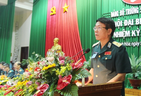 Thiếu tướng Vũ Văn Kha phát biểu chỉ đạo tại đại hội.