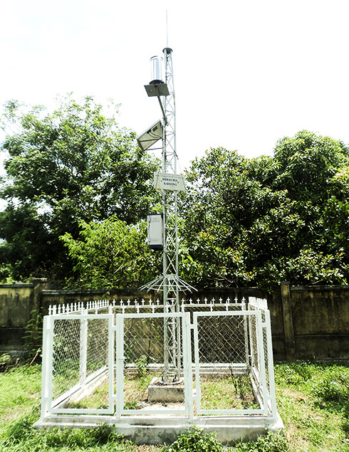 Trạm đo mưa đặt tại xã Khánh Phú, huyện Khánh Vĩnh.