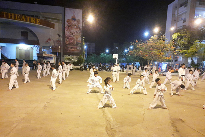 Karate learners at Khanh Hoa Children’s House
