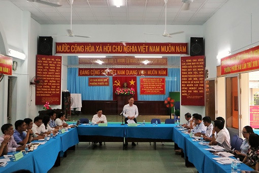 Ông Nguyễn Đắc Tài phát biểu tại buổi làm việc. 