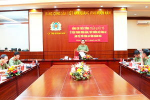 Thứ trưởng Bộ Công an Trần Quốc Tỏ làm việc với Công an tỉnh Khánh Hòa