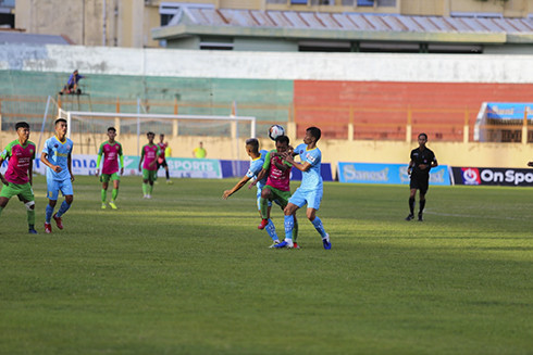 Trận đấu giữa Sanna Khánh Hòa-Biển Việt Nam gặp Đồng Tháp vòng 11.