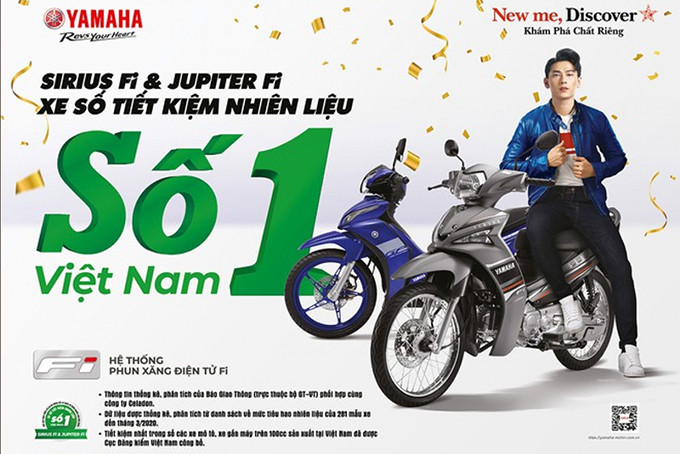 Sirius Fi - mẫu xe số tiết kiệm nhiên liệu số 1 Việt Nam.