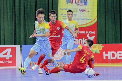 Trận đấu giữa Sanvinest Sanna Khánh Hòa gặp Sanvinest Sanatech Khánh Hòa tại lượt đi.