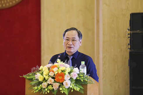Đồng chí Nguyễn Đắc Tài phát biểu kết luận tại hội nghị.