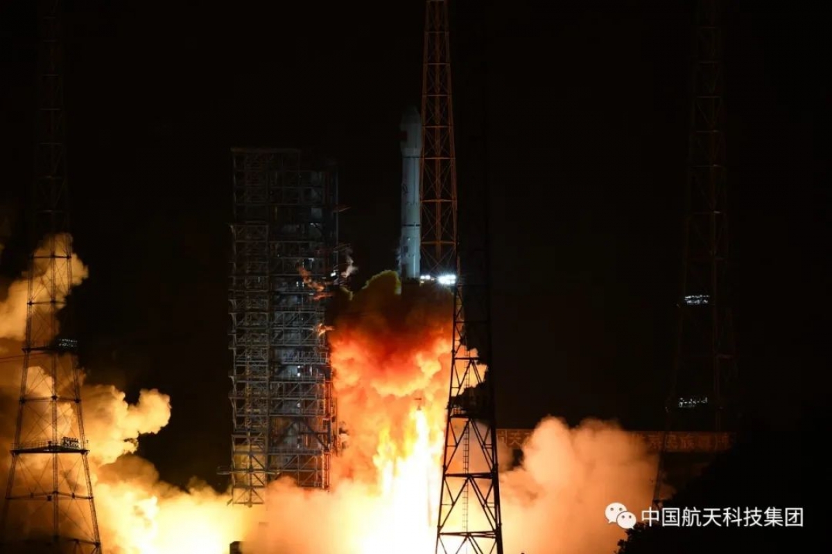 Tên lửa đẩy Trường Chinh 3B phóng vệ tinh Cao phân 13. Nguồn Thepaper.