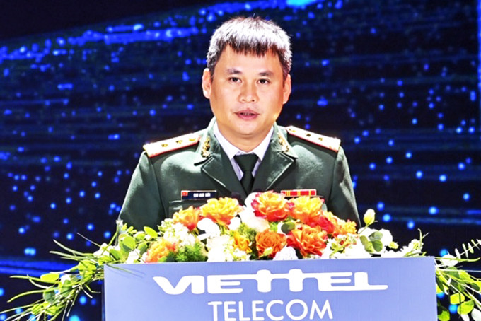 Ông Cao Anh Sơn - Tổng Giám đốc Viettel Telecom phát biểu tại lễ kỷ niệm.