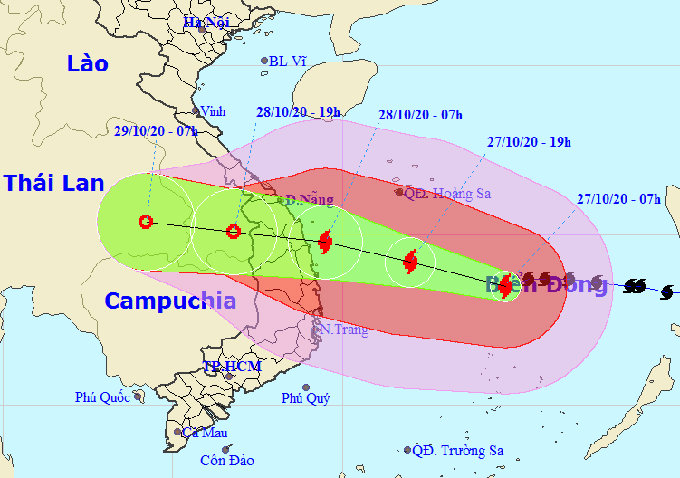 Bão số 9 giật cấp 17, di chuyển nhanh trên biển Đông