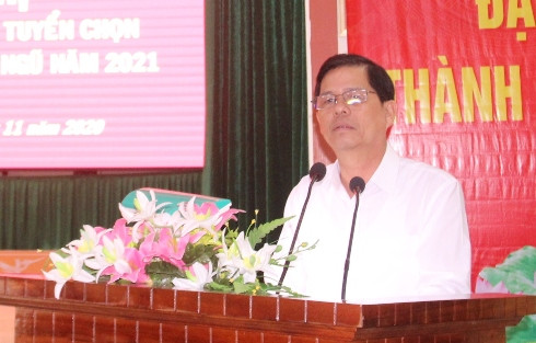 Ông Nguyễn Tấn Tuân phát biểu đạo tại hội nghị.
