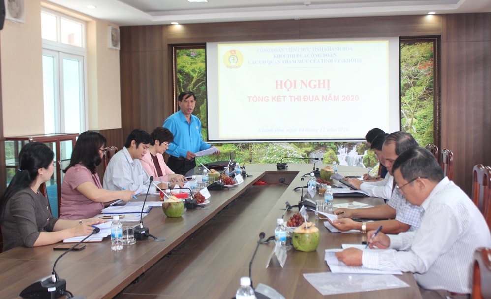 Khối thi đua Công đoàn các cơ quan tham mưu của Tỉnh ủy Khánh Hòa (Khối II) tổng kết thi đua năm 2020