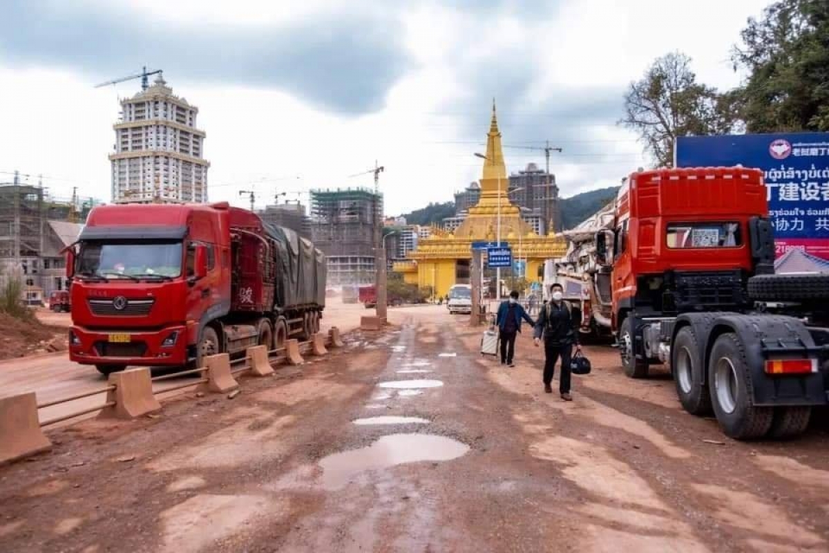 Khu vực cửa khẩu Boten- Luangnamtha - Bắc Lào. Ảnh: KT