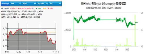 Thanh khoản cao, VN-Index vẫn mất hơn tám điểm