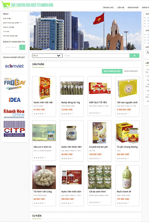 Display of Khanh Hoa e-commerce exchange is easy to use.