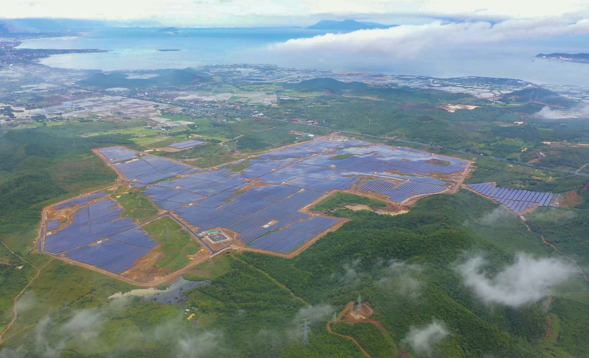 KN Van Ninh Solar Power Plant seen from above