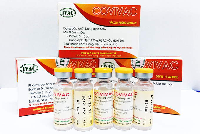 Vắc xin Covivac do Viện Vắc xin và Sinh phẩm Y tế sản xuất.
