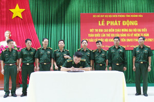 Bộ đội Biên phòng tỉnh: Phát động đợt thi đua cao điểm chào mừng đại hội Đảng