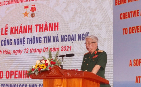 Thượng tướng Nguyễn Chí Vịnh phát biểu tại buổi lễ.