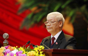 Tổng Bí thư, Chủ tịch nước Nguyễn Phú Trọng trình bày Báo cáo của Ban Chấp hành T.Ư Đảng khóa XII về các văn kiện trình Đại hội XIII của Đảng