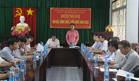 Quang cảnh tại hội nghị của Ban quản lý Rừng Phòng hộ Bắc Khánh Hòa 
