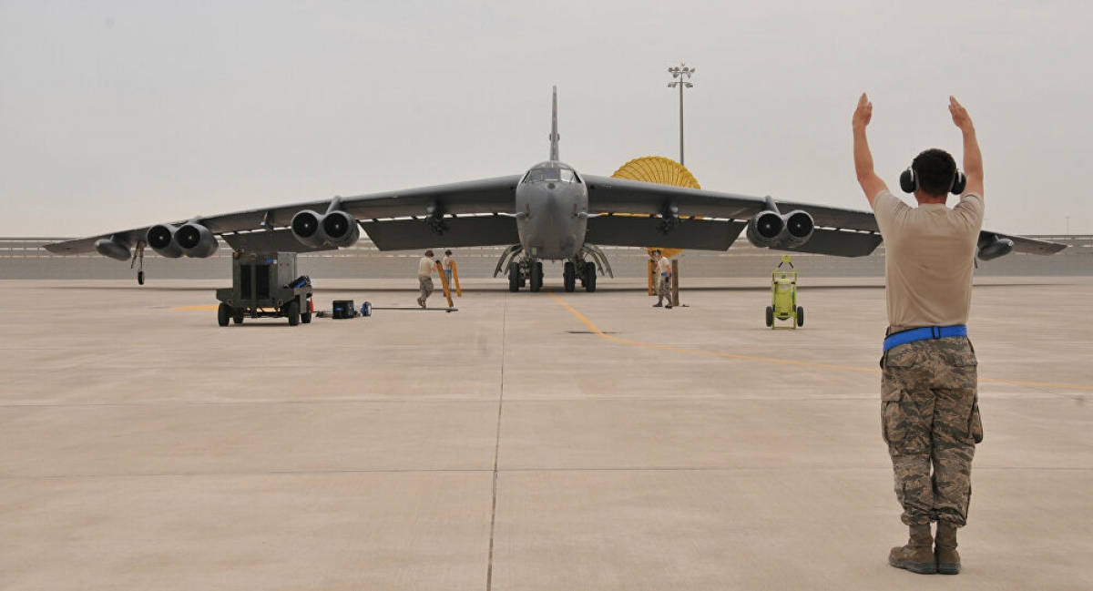 Mỹ đưa oanh tạc cơ B-52 trở lại đảo Guam thực hiện nhiệm vụ răn đe. Ảnh: Reuters