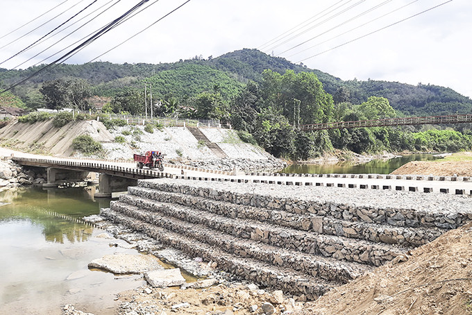 Cầu tràn sông Trang đã được sửa chữa, khắc phục hư hỏng.
