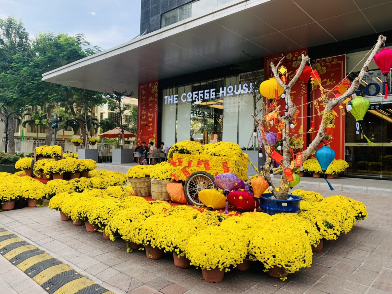 Lunar New Year decorations on Ly Tu Trong Street