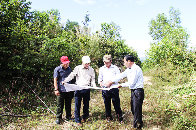 Lãnh đạo Sở Nông nghiệp và Phát triển nông thôn kiểm tra hiện trường chuẩn bị cho Tết trồng cây.