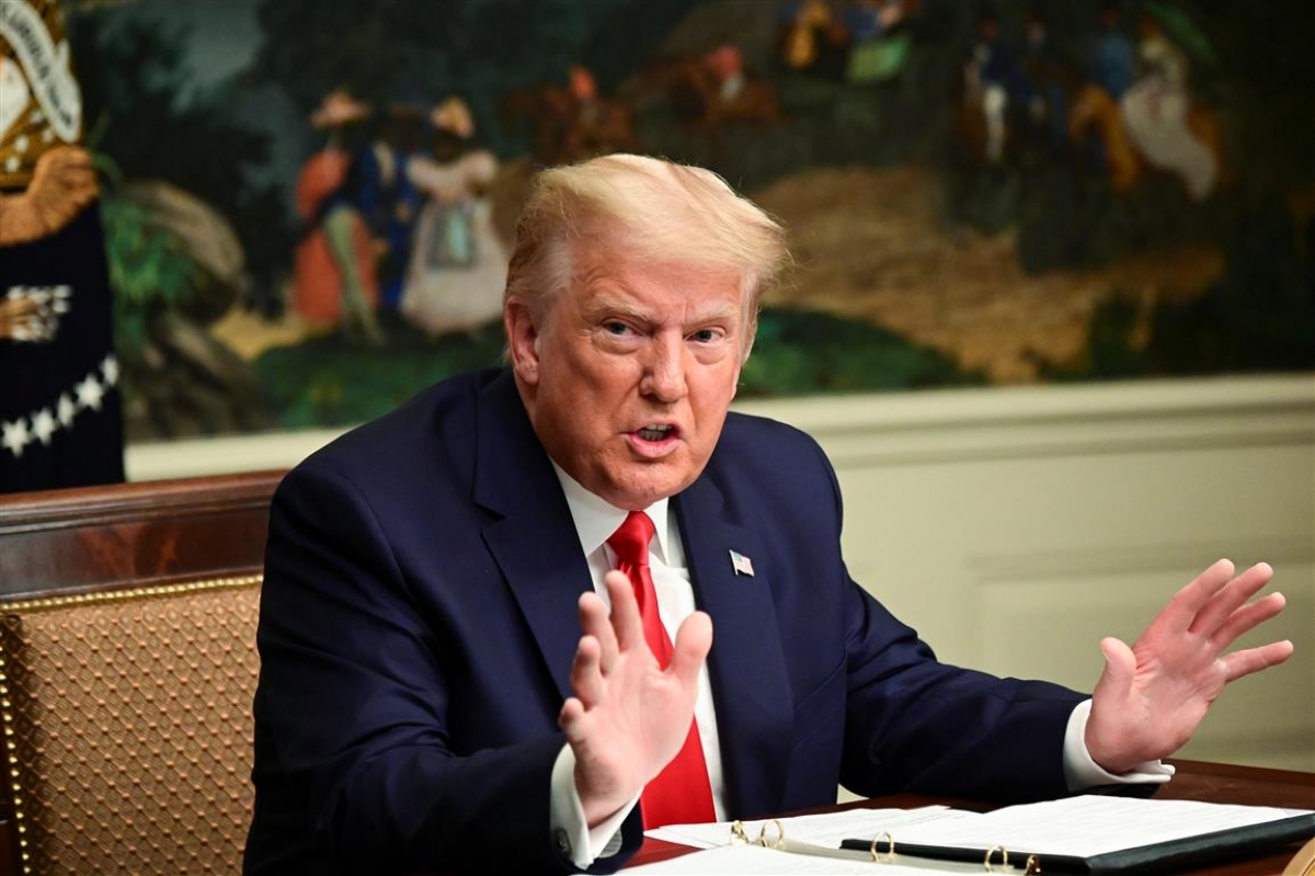 Ông Trump là tổng thống đầu tiên trong lịch sử Mỹ bị luận tội 2 lần và là người duy nhất được đưa ra xét xử lại Thượng viện sau khi đã rời nhiệm sở. Ảnh: Reuters