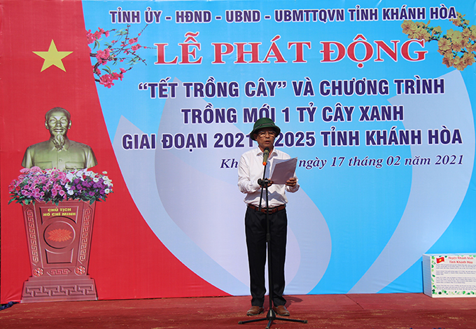 Chủ tịch UBND tỉnh Nguyễn Tấn Tuân kêu gọi các tổ chức, cá nhân hưởng ứng “Tết trồng cây” và Chương trình trồng mới 1 tỷ cây xanh giai đoạn 2021-2025