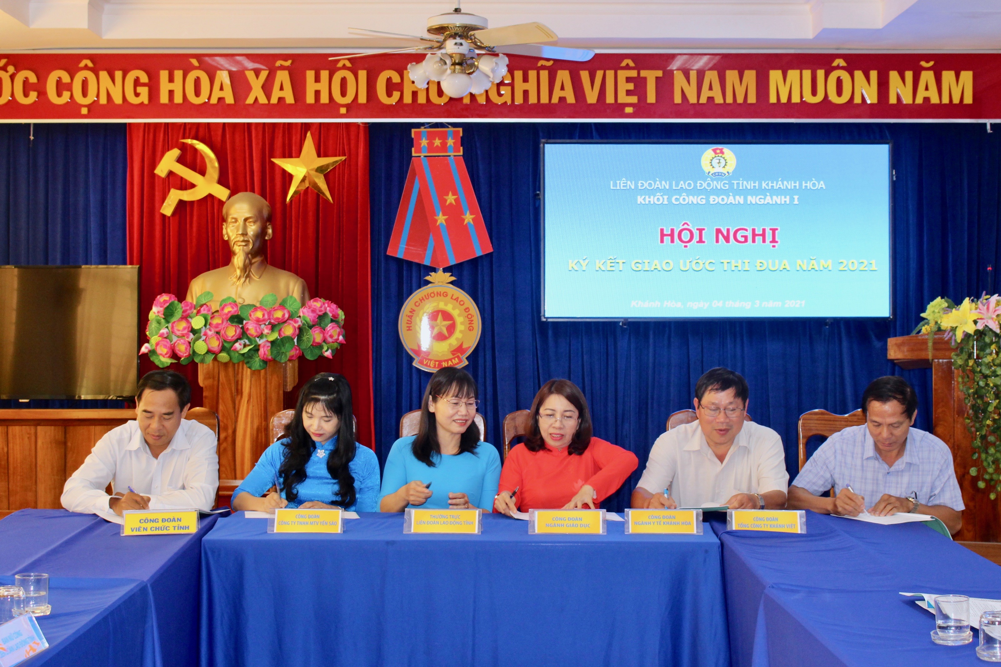 Khối thi đua Công đoàn ngành I ký kết giao ước thi đua năm 2021