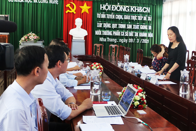 Giao đề tài sản xuất giống, nuôi thương phẩm cá sủ đất