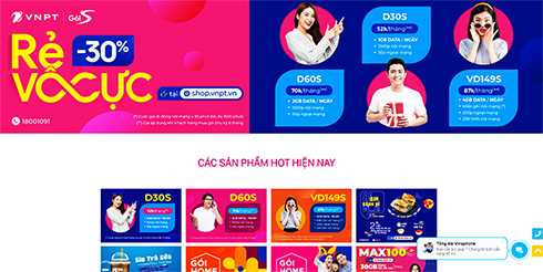 Ưu đãi hấp dẫn khi đăng ký gói cước tại kênh mua sắm trực tuyến VNPT Shop