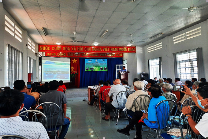 Họp công bố Thông báo thu hồi đất Hạng mục Xây dựng kè và đường Nam sông Cái Nha Trang tại phường Ngọc Hiệp