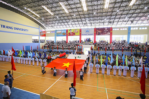 Quang cảnh buổi lễ khai mạc Hội khỏe Phù Đổng tỉnh năm học 2020-2021.