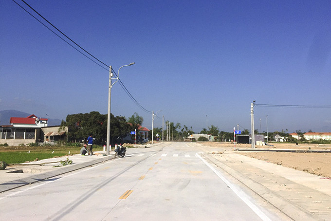 Cơ sở hạ tầng khu tái định cư Diên Lạc đã cơ bản hoàn thiện.
