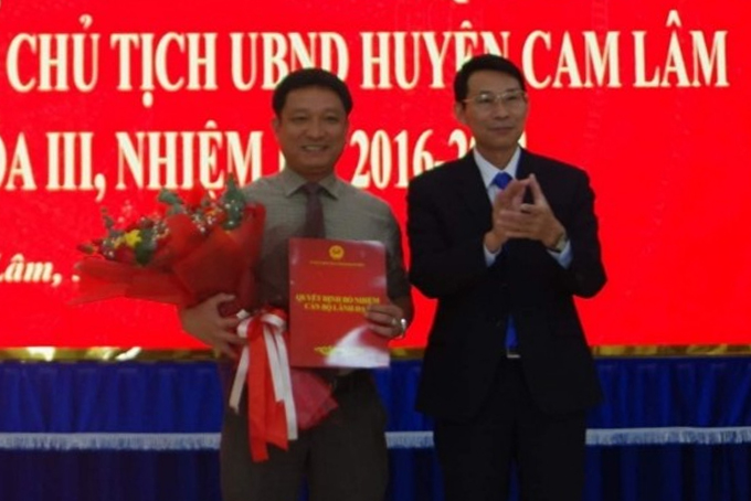 Ông Đỗ Minh Thạnh giữ chức vụ Phó Chủ tịch UBND huyện Cam Lâm