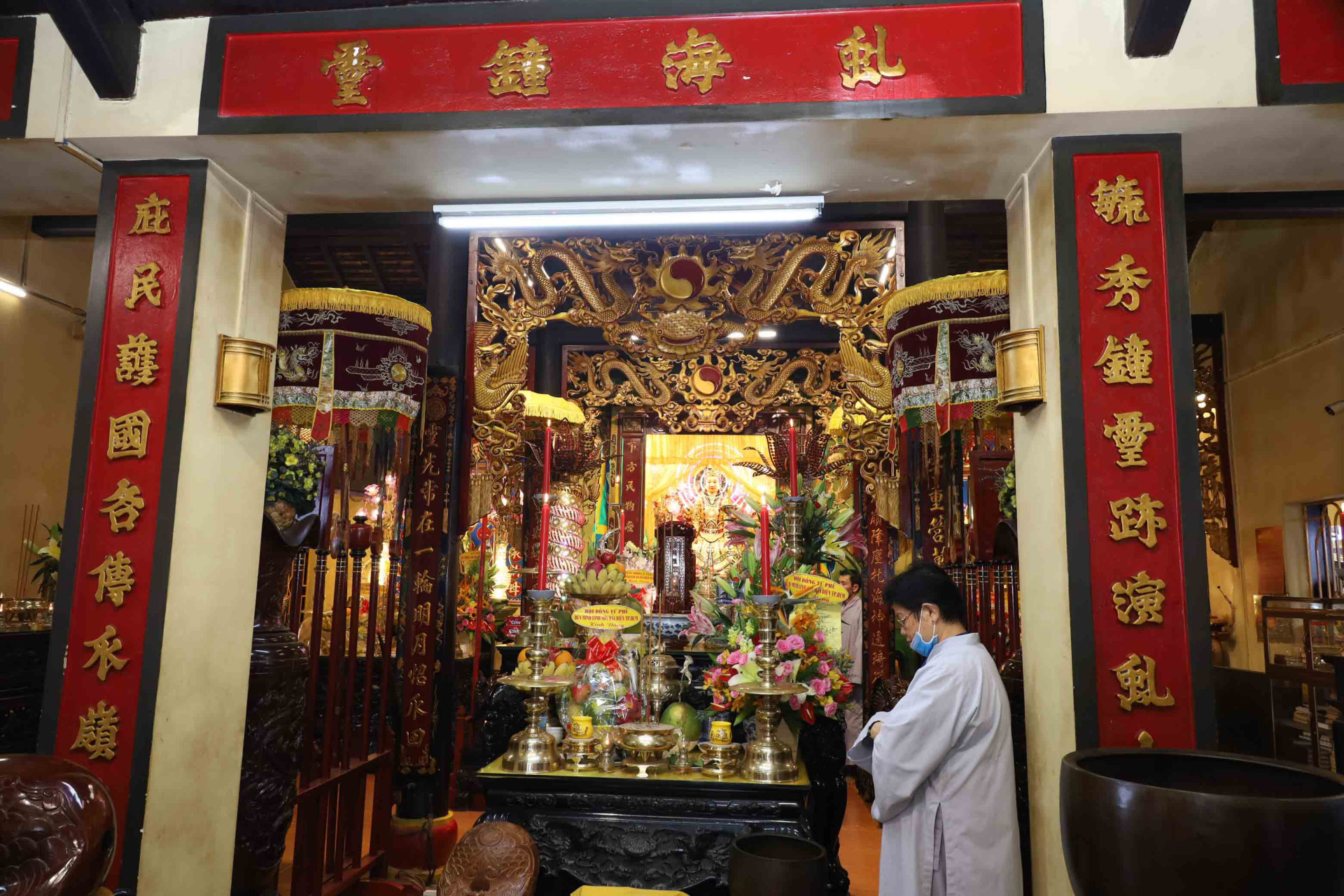 Inside Thien Y Ana Holy Mother worshipping temple 
