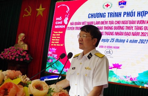 Đại tá Trần Tiến Dũng phát biểu tại chương trình.