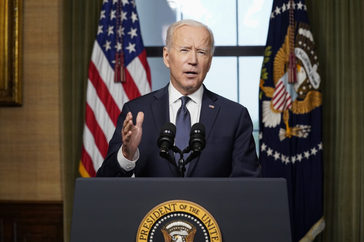 Tổng thống Mỹ Joe Biden đã đưa ra nhiều quyết sách quan trọng trong 100 ngày đầu nắm quyền. (Ảnh: AP)