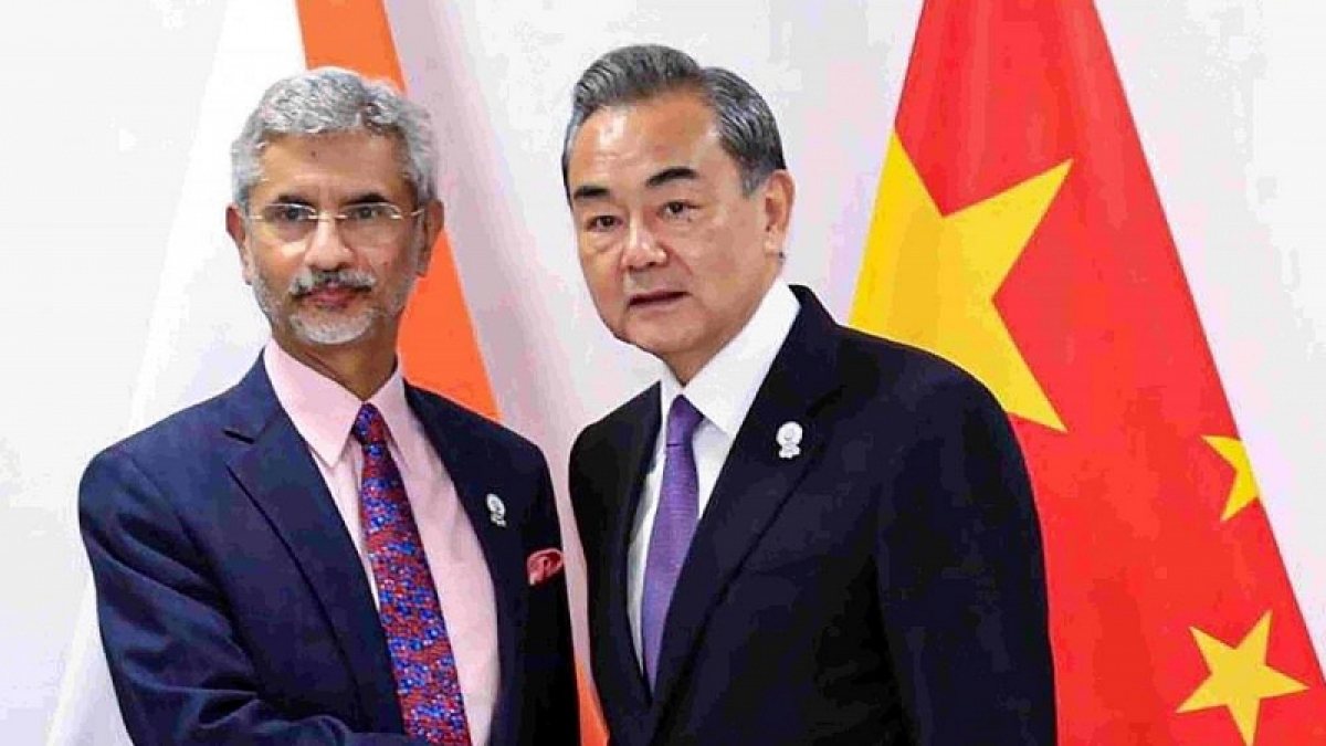 Ngoại trưởng Ấn Độ Subrahmanyam Jaishankar và Ngoại trưởng Trung Quốc Vương Nghị. (Nguồn: PTI)