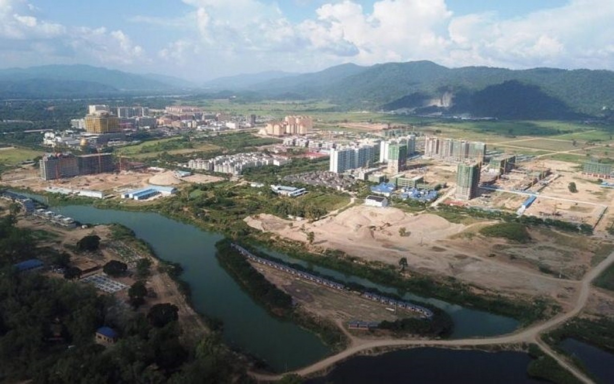 Đặc khu kinh tế Tam Giác Vàng ở huyện Tonpheung, tỉnh Bokeo, Bắc Lào- nơi đang có hàng trăm ca mắc Covid-19.