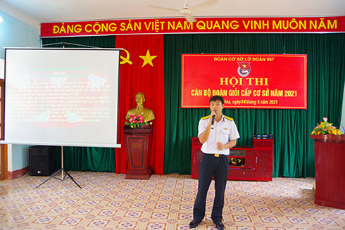 Đoàn cơ sở Lữ đoàn 957 tổ chức Hội thi cán bộ đoàn giỏi cấp cơ sở năm 2021
