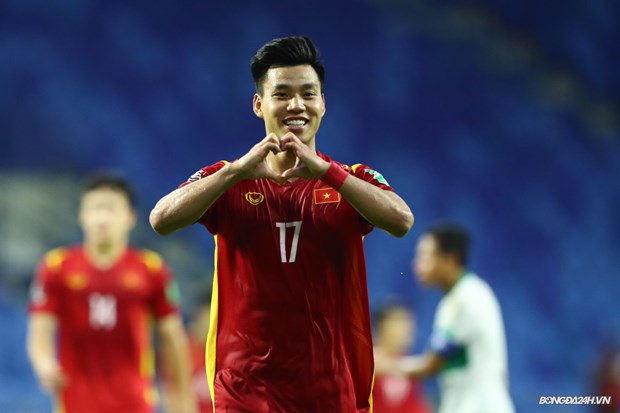 Van Thanh scores the fourth goal for Vietnam