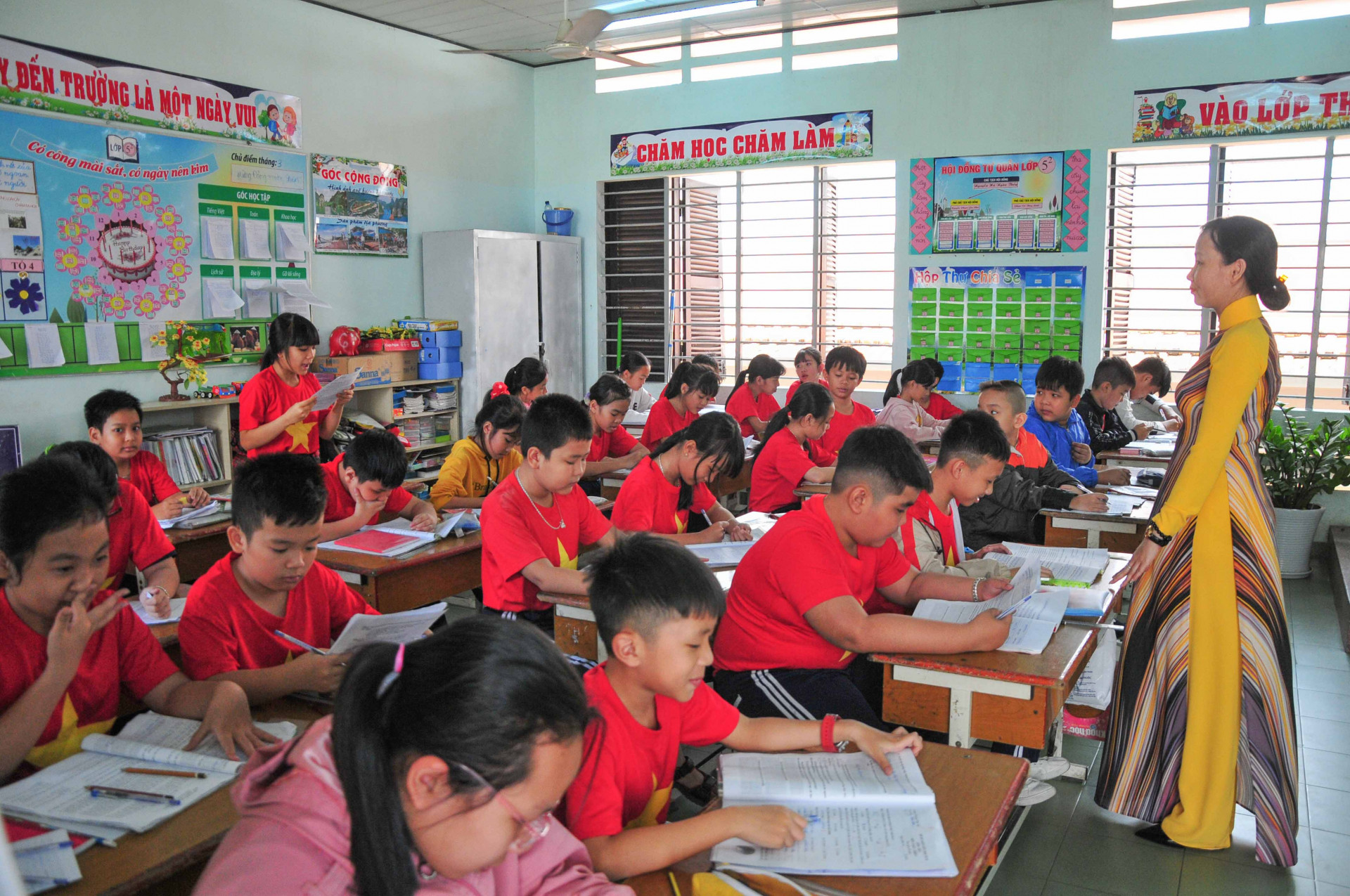Một tiết học ở Trường Tiểu học Vĩnh Thọ (TP. Nha Trang) - Ảnh: V.T