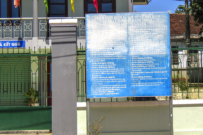 Pa nô tuyên truyền bị mờ